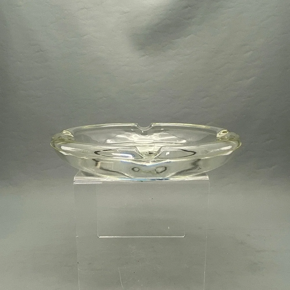 Vintage Anaconda Aluminum The Big‎ Group Glass Ashtray Vulture Mascot Promo